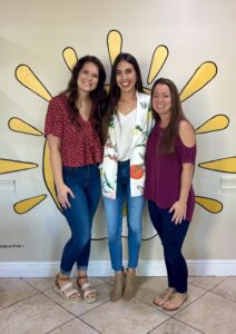 Dr. Lindsay Seyer with her vet techs.